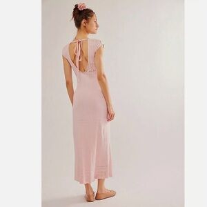 FREE PEOPLE NWT ROBIN SEAMLESS OPEN TIE BACK BODY CON KNIT DRESS